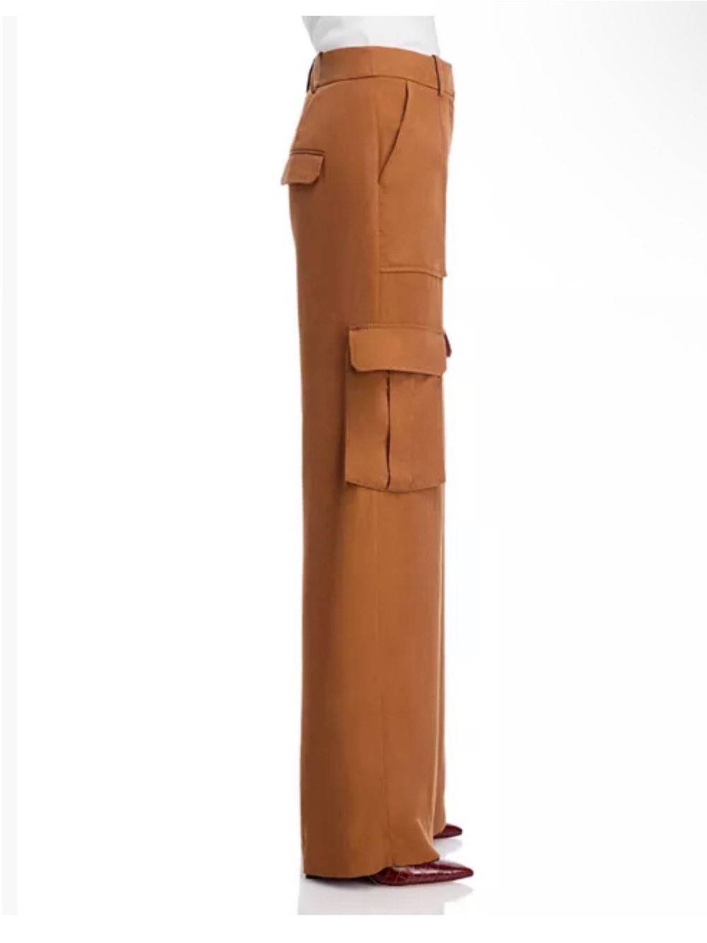 Veronica Beard Saul Pant Wide Leg Cargo khaki Pants in Whiskey brown tan NEW NWT - Picture 7 of 13